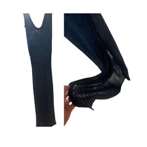 Shade & Shore Navy Blue Knit Swim Cover-Up Dress M (8-10)